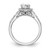 14KT White Gold Halo Plus Peg Set 1/2 carat Diamond Semi-Mount Engagement Ring