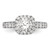 14KT White Gold Halo Plus Peg Set 1/2 carat Diamond Semi-Mount Engagement Ring