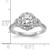 Peg Set Diamond Halo Semi-mount Engagement Rings