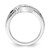 14KT White Gold Three Stone ByPass Diamond Semi-Mount Including 2-2.7mm Side Stones Engagement Ring