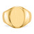 14KT 16.0x11.5mm Closed Back Men's Signet Ring