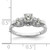14KT White Gold Peg Set 3/8 carat Diamond Semi-mount Engagement Ring