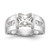 14KT White Gold Peg Set 3/8 carat Channel-set Princess Diamond Semi-mount Engagement Ring