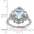 Blooming Bridal 14KT White Gold Vintage 7.00mm Cushion-cut Aquamarine and 1/3 carat Diamond Complete Engagement Ring