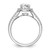 14KT White Gold Halo Plus (Holds 1 carat (6.5mm) Round Center) 1/2 carat Diamond Semi-Mount Engagement Ring