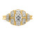 14KT Art Deco (Holds 1/2 carat (4.5mm) Cushion Center) 1/2 carat Round/Cushion Diamond Semi-mount Engagement Ring