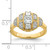 14KT Art Deco (Holds 1/2 carat (4.5mm) Cushion Center) 1/2 carat Round/Cushion Diamond Semi-mount Engagement Ring