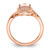 14KT Rose Gold Blooming Bridal Morganite Pear Complete Engagement Ring