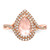 14KT Rose Gold Blooming Bridal Morganite Pear Complete Engagement Ring