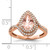 14KT Rose Gold Blooming Bridal Morganite Pear Complete Engagement Ring