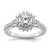 14KT White Gold Round Halo Diamond Semi-Mount Engagement Ring