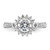 14KT White Gold Round Halo Diamond Semi-Mount Engagement Ring