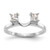 14KT White Gold 1/2 carat Princess Diamond Complete Wrap Ring