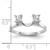 14KT White Gold 1/2 carat Princess Diamond Complete Wrap Ring