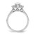 14KT White Gold Vintage Halo (Holds 1 carat (8.0x6.1mm) Oval Center) 5/8 carat Diamond Semi-Mount Engagement Ring