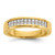 14KT Polished Two Row Channel Set Diamond Ring