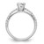 14KT White Gold 2-Row Peg Set 3/4 carat Diamond Semi-mount Engagement Ring