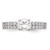 14KT White Gold 2-Row Peg Set 3/4 carat Diamond Semi-mount Engagement Ring