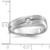 14KT White Gold IBGoodman Men's Polished and Satin 1/10 carat Diamond Complete Ring