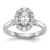 Oval Halo Engagement Diamond Semi-mount Ring