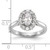 Oval Halo Engagement Diamond Semi-mount Ring