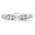 14KT White Gold 3/4 carat Channel-set Princess Diamond Complete Wedding Band