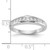 14KT White Gold 3/4 carat Channel-set Princess Diamond Complete Wedding Band