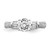 14KT White Gold Round/Baguette Diamond Semi-mount Engagement Ring