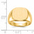 14KT 13.5x15.0mm Closed Back Mens Signet Ring