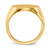 14KT 15.0x15.5mm Closed Back Signet Ring