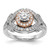 14KT Two-tone Halo Plus Diamond Semi-Mount Engagement Ring