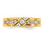 14KT Polished Diamond Mens Wedding Band