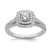 14KT White Gold Double Halo Diamond Semi-mount Engagement Ring