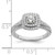 14KT White Gold Double Halo Diamond Semi-mount Engagement Ring