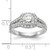 14KT White Gold Halo Plus Diamond Semi-Mount Engagement Ring