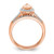 14KT Rose Gold Pear Morganite & Diamond Halo Bridal Set