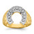 14KT Two-tone IBGoodman Men's Horseshoe 1/5 carat Diamond Complete Ring