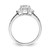 14KT White Gold 3 Stone Half Moon/Round Semi-Mount Diamond Ring