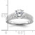 14KT White Gold 2-Row Diamond Semi-mount Engagement Ring
