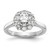 Round Halo Diamond Semi-mount Engagement Ring