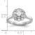 Round Halo Diamond Semi-mount Engagement Ring