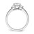 14KT White Gold 3 Stone Half Moon/Princess Semi-Mount Diamond Ring