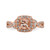 14KT Rose Gold Morganite & Diamond Eng Ring