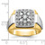 IBGoodman 10KT Two-tone Men's Polished and Satin 1/2 Carat A Quality Diamond Ring