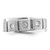 14KT White Gold IBGoodman Men's Polished and Satin 1/4 carat Diamond Complete Ring