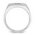14KT White Gold IBGoodman Men's Polished and Satin 1/4 carat Diamond Complete Ring