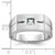 14KT White Gold IBGoodman Men's Polished and Satin 1/4 carat Diamond Complete Ring