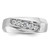 IBGoodman 14KT White Gold Men's Polished and Satin 5-Stone 1/2 Carat AA Quality Diamond Ring