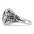 14KT White Gold Men's Polished Antiqued and Textured with Black Enamel and AA Quality Diamonds Masonic Ring