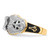 14KT Two-tone Men's Polished and Textured with Black Enamel and AA Quality Diamond Masonic Ring